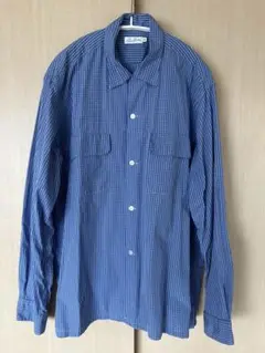 sans limite オープンカラーシャツ　ブルーチェック　サイズ2