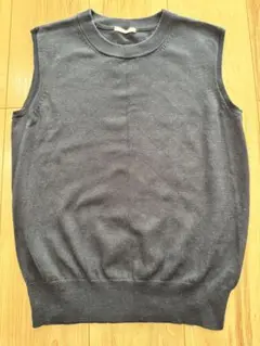 【美品】GU ノースリーブニット ブラック ネイビー Mサイズ トップス