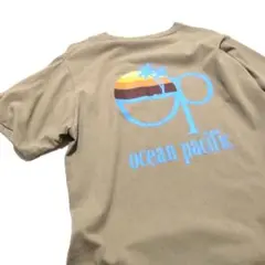 OP オーシャンパシフィック ベージュ ブラウン Tシャツ サーフ系