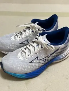 【27.0cm】Mizuno ランニングシューズ ホワイト/ブルー