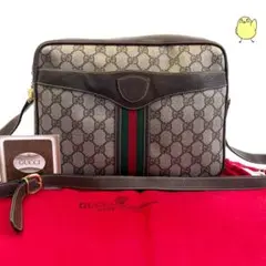 美品 GUCCI グッチ オールドグッチ シェリーライン ショルダーバッグ