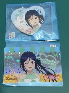 ラブライブ サンシャイン　Aqours 果南　THEキャラ　ハート缶バッジ