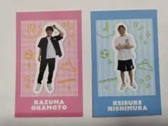 ２枚セット　シークレット　チェキ風カード　西村慧祐　岡本一真　モンテディオ山形