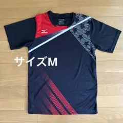 Mizuno DRI-FIT トレーニングトップ M 黒/赤
