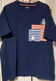 刺繍ミッフィー水泳柄ポケット付きのTシャツ M