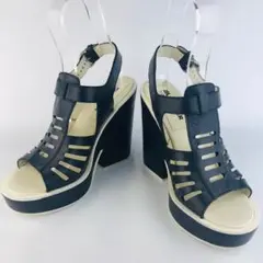 美品★JIL SANDER NAVY・バックストラップ サンダル(381/2)
