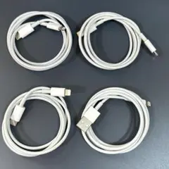 Apple純正LightningケーブルType-C 3本 Type-A 1本