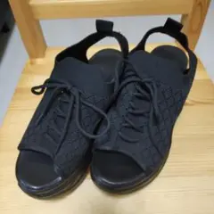 ブラック* 厚底プラットホームサンダル