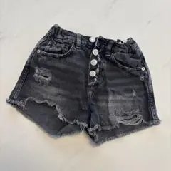 ダメージ加工ダークグレー半ズボン