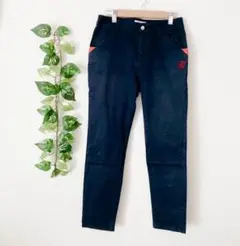 サマンサタバサ レディースパンツ ゴルフ用品 M ストレッチパンツ 練習着 刺繍