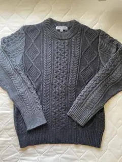 UNIQLO JWANDERSON バイカラーグレー ケーブルニット M