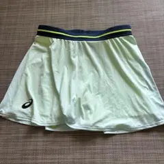 asicsアシックス テニススコート ASICS ライトグリーン フレアスカート