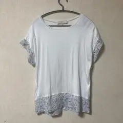 自由区 花柄袖付きトップス　サイズ46