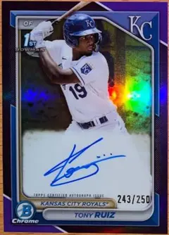 TONY RUIZ TOPPS BOWMAN CHROME AUTO RC