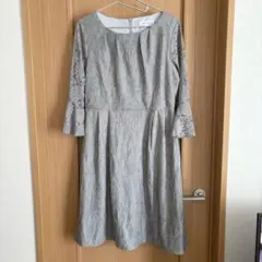 新品未使用　LACE LADIES グレー　XL ドレス　パーティ　結婚式