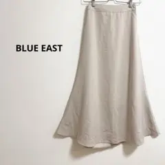 b437【BLUE EAST】サテンマーメイド裾フレアスカートロング　カジュアル