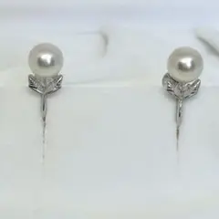 【美品】ミキモト　シルバー　パール 6.7mm イヤリング　皇室御用達ブランド