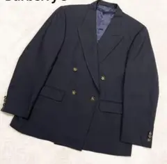BURBERRY ダブル紺ブレザー　SUPER100’S フランス製