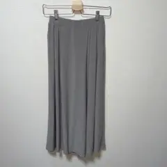 ドゥクラッセ　グレー　ガウチョパンツ　ウエストゴム　シンプル　上品　S