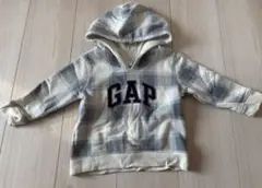 GAP チェック柄 フード付きトレーナー 18-24ヶ月