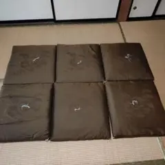 座布団6枚組　和風レトロ　茶色・松竹梅