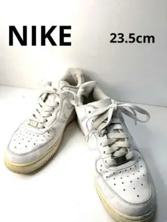 NIKE ナイキ エアフォース1-82 ホワイトスニーカー銀プレート23.5cm