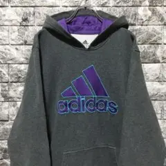 希少 adidas パーカー ビッグロゴ ビッグシルエット アディダス 古着
