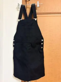 【美品】ブラックサロペット Sサイズ