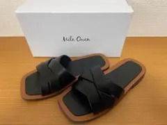 Mila Owen クロスストラップサンダル ブラック