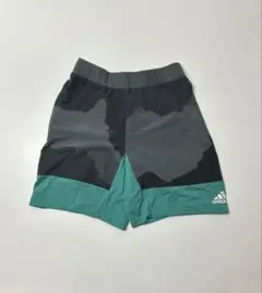 adidas ショートパンツ グレー/グリーン　CLIMALITE Lサイズ