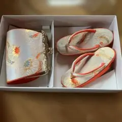 草履とバッグのセット 花柄　七五三セット