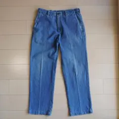 HAGGAR デニムスラックス　ノータック　センタープリーツ　32インチ