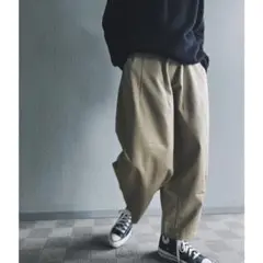 Nala チノパン　コクーンチノ　M ナラ　ベージュ 美品 Nala cocoon chino pants ナラ コクーン チノパンツ