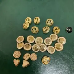 レトロボタン　金ボタン　ボタンセット