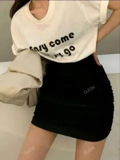 キュロットスカート ブラック M