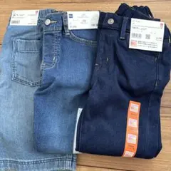 GU・UNIQLO デニムパンツ 120・130cm セット