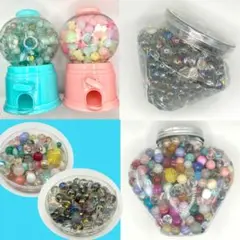 DIYJOJO ビーズ ダイヤモンドボトル×2 ハートボトル×1