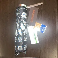 新品、ゲラルディーニ、黒、柄、１級遮光、軽量　サマーシールド、晴雨兼用折り畳み傘