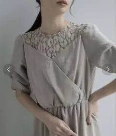 【完売】kaene レース カシュクールドレス