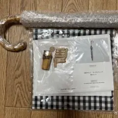 チェックアンドストライプ 日傘の作成キット ギンガムチェック黒
