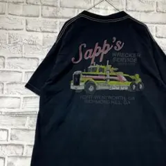 USA製90sヴィンテージTシャツ！シングルステッチ　ブラック半袖古着XL724