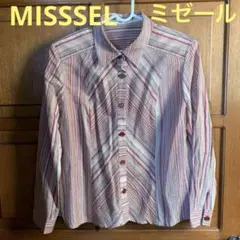 【MISSEL】涼しいストライプ 長袖シャツ