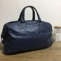 《美品》ボッテガヴェネタ レザー ボストンバッグ ブルー系