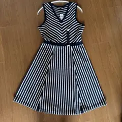 BANANA REPUBLIC ストライプ ノースリーブワンピース S