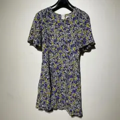 【OLD NAVY】フラワープリント　半袖ワンピース　サイズ10-12