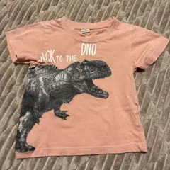 恐竜プリント Tシャツ 100cm ピンク