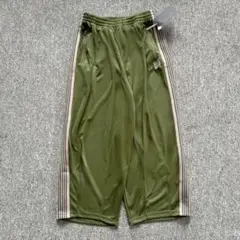 needles オリーブグリーン ストライプサイド ワイドパンツ サイズ L