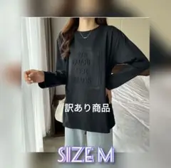 レディース ラウンドネック 3D ロゴ Tシャツ ブラック size M