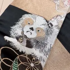 犬半幅帯 着物 和服 お正月 動物