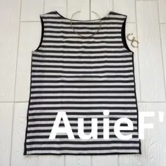 AuieF'　アウィーエフ　2WAYタンクトップ　グレー×ボーダー　M